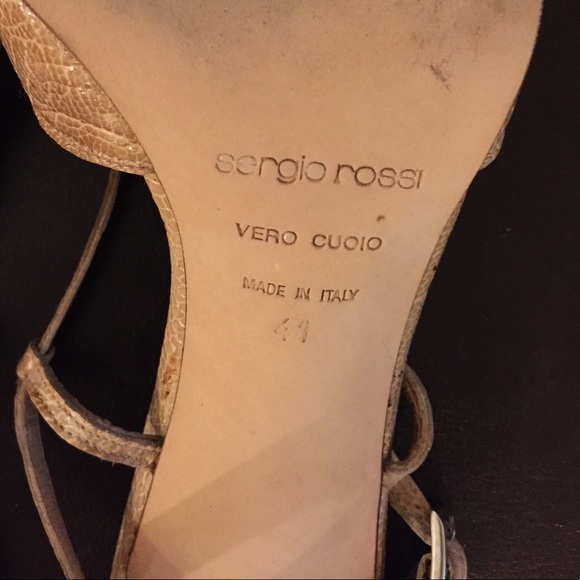 Sergio Rossi Leather Slingback Heels, Runs Small - Picture 6 of 8